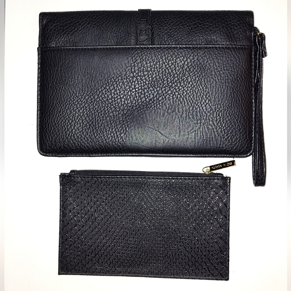 NWOT OLIVA + JOY NEW YORK DESIGNER WRISTLET & COIN PURSE POUCH GENUINE LEATHER - Picture 10 of 14